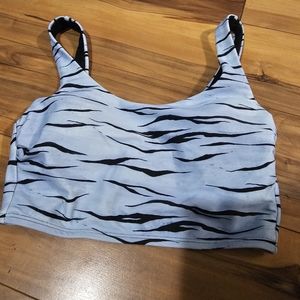 Hula Honey Blue Wave Bathing Suit Top Small Juniors NWT